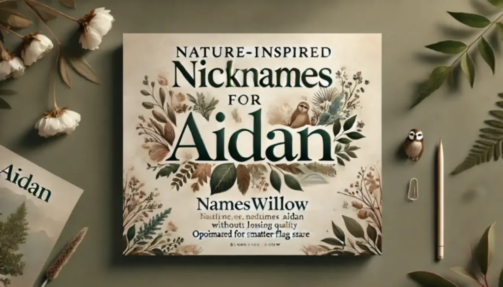 400+ Adorable Nicknames for Aidan: Cool, Funny, and Cute Ideas for Every Personality 4 Nature Inspired Nicknames for Aidan for people who love nature.